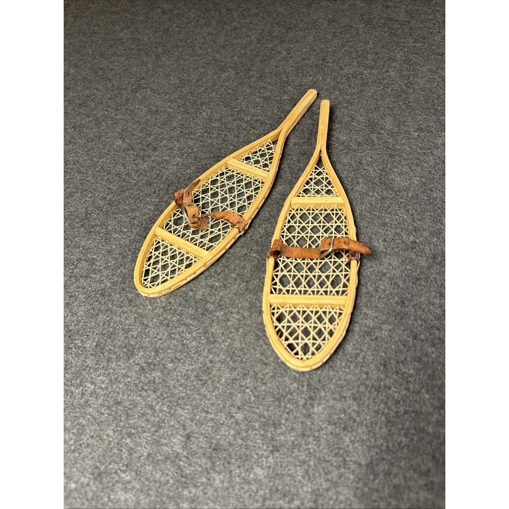 American Girl Doll Kirsten Wooden Winter‎ Snowshoes w/ Straps, Retired Rare